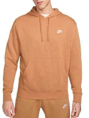 Nike Men's Crewneck Hoodie in Flax Brown size Medium